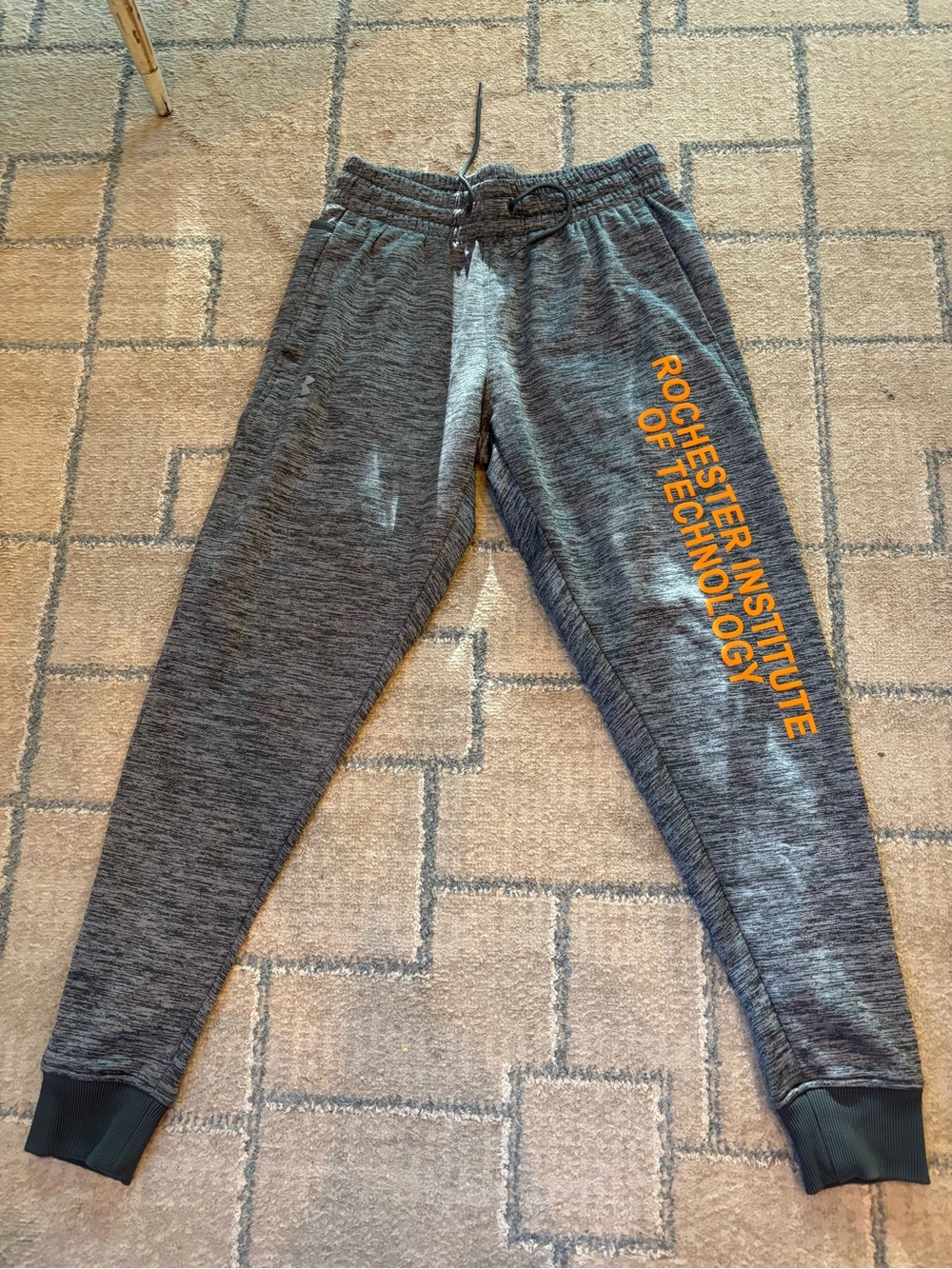 Under Armour Gray Fleece-Lined Joggers with Drawstring